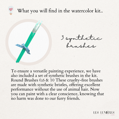 Best watercolor brushes- synthetic fibers, cruelty-free