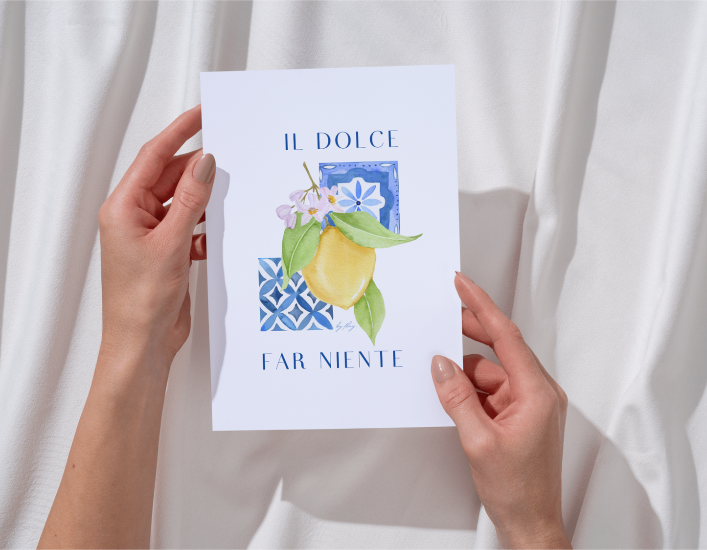 Amalfi Italy La Dolce Vita -  Lemons Watercolor Art Prints