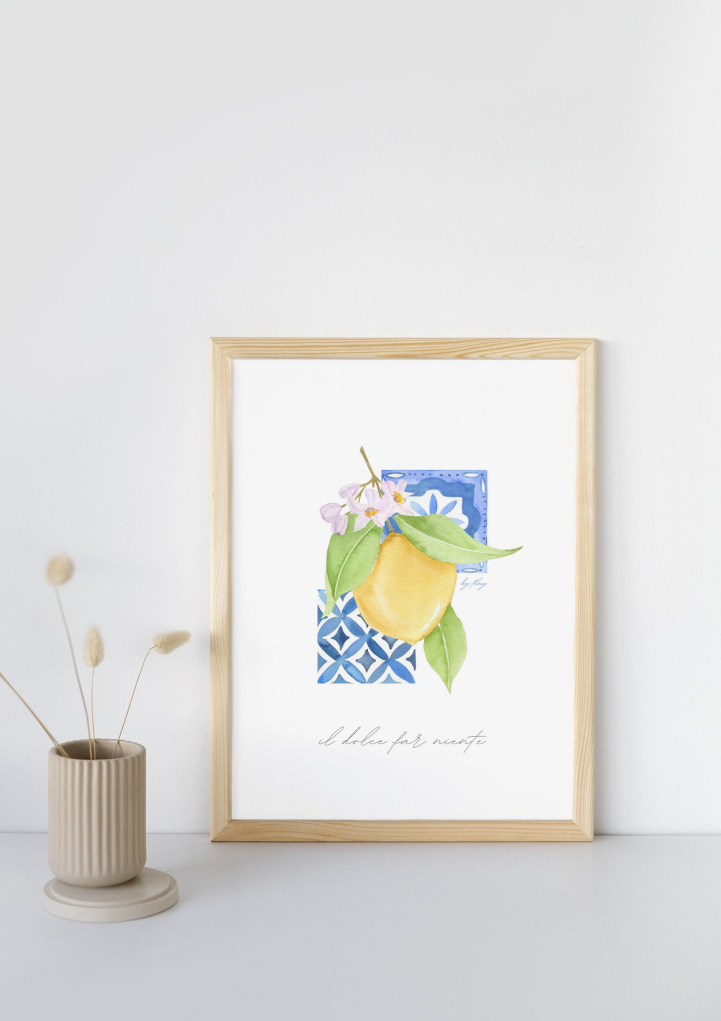 Capri Lemons Watercolor Art Prints-La Dolce Vita II