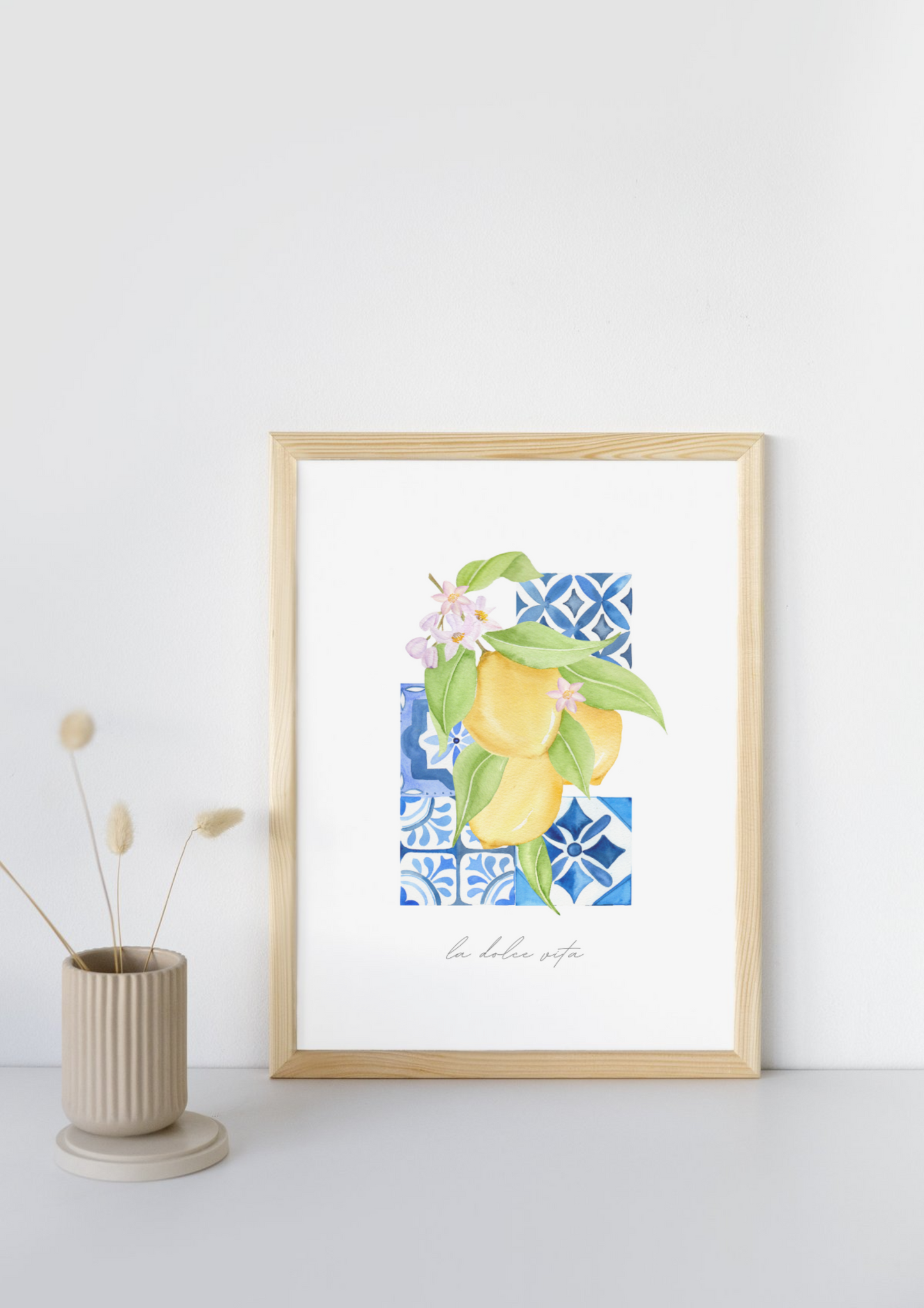 Capri Lemons Watercolor Art Prints-La Dolce Vita II