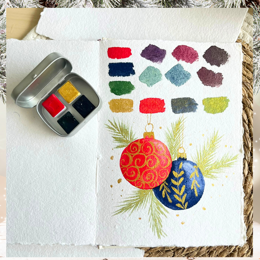 Handmade watercolors: Festive Hues Handmade Color Magic: