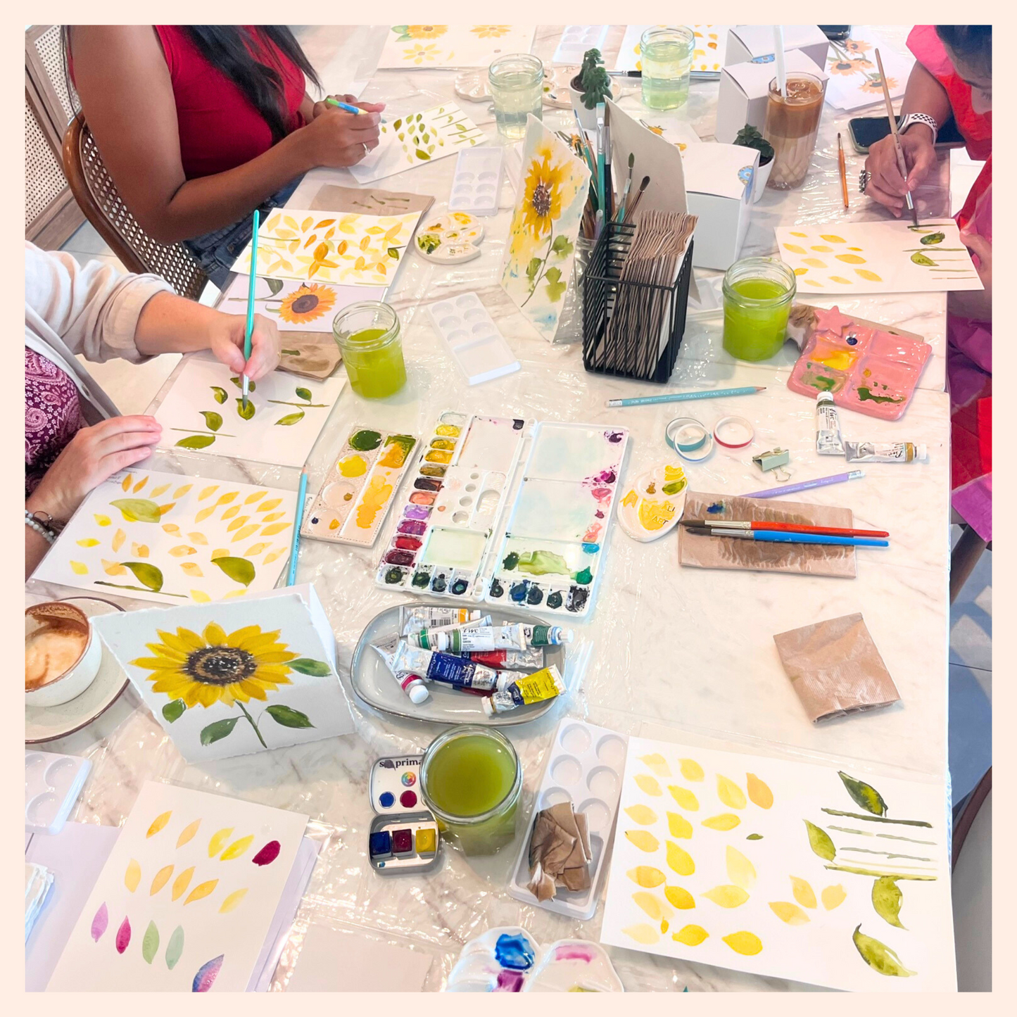 Watercolor Workshop in Dubai: Sip & Paint At Tania's Tea House Dubai Hills