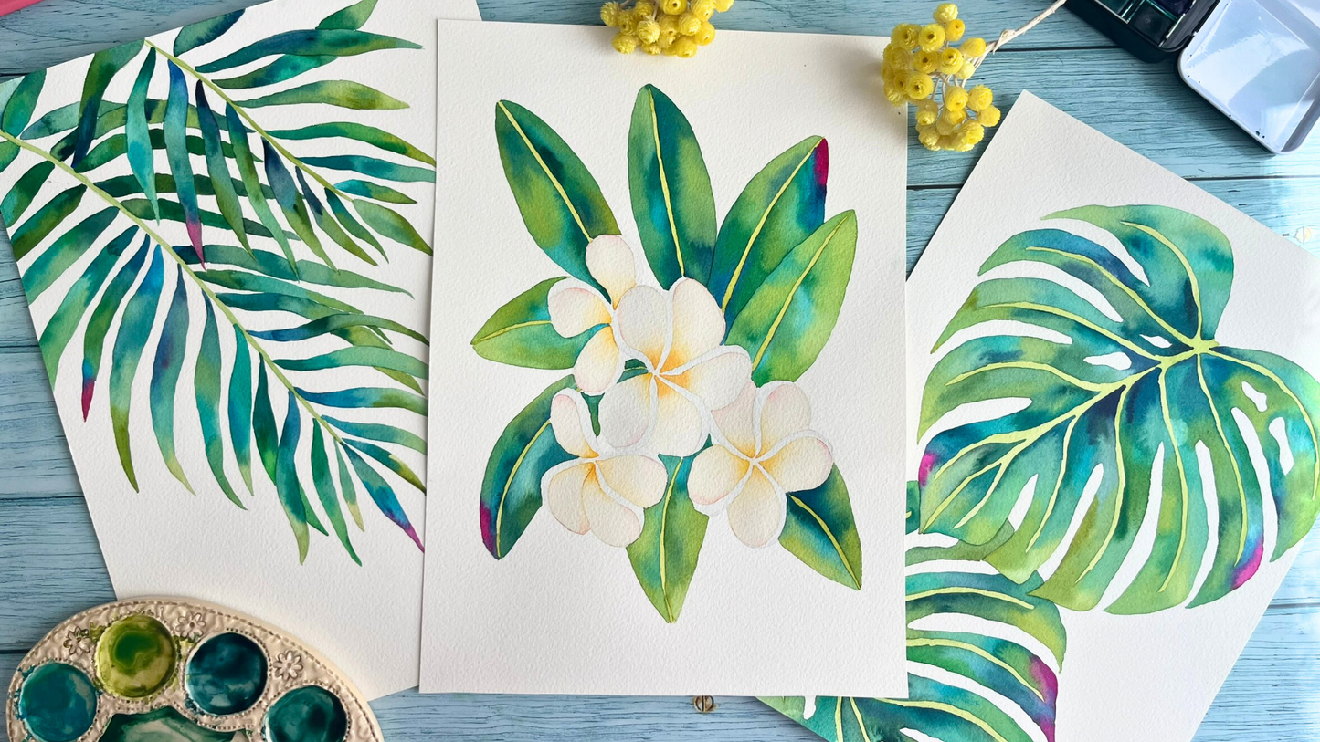 Watercolor Tropical Set