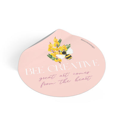 BEE CREATIVE Round Stickers -Adding a Touch of Artistic Elegance to Your World!