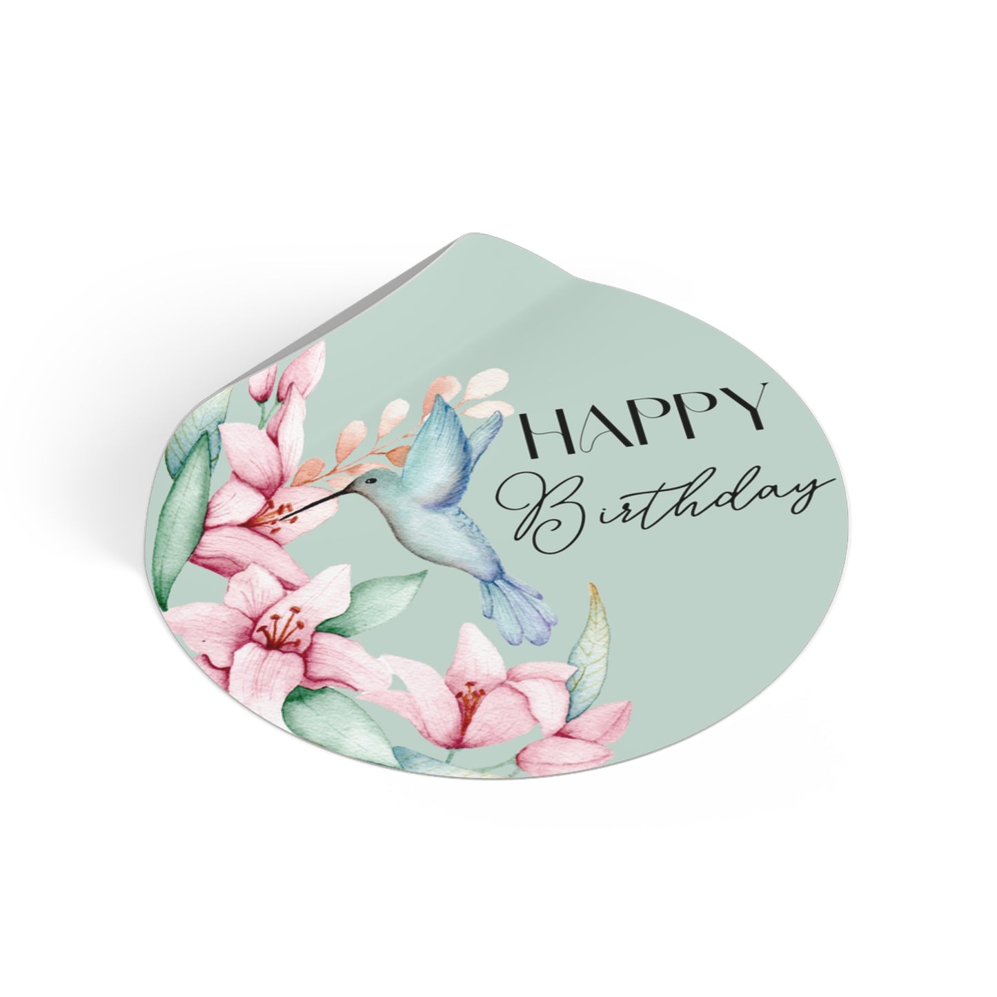 Happy Birthday Round Stickers -Adding a Touch of Artistic Elegance to Your World!