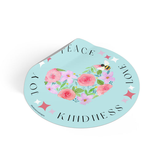 Love peace Round Stickers -Adding a Touch of Artistic Elegance to Your World!