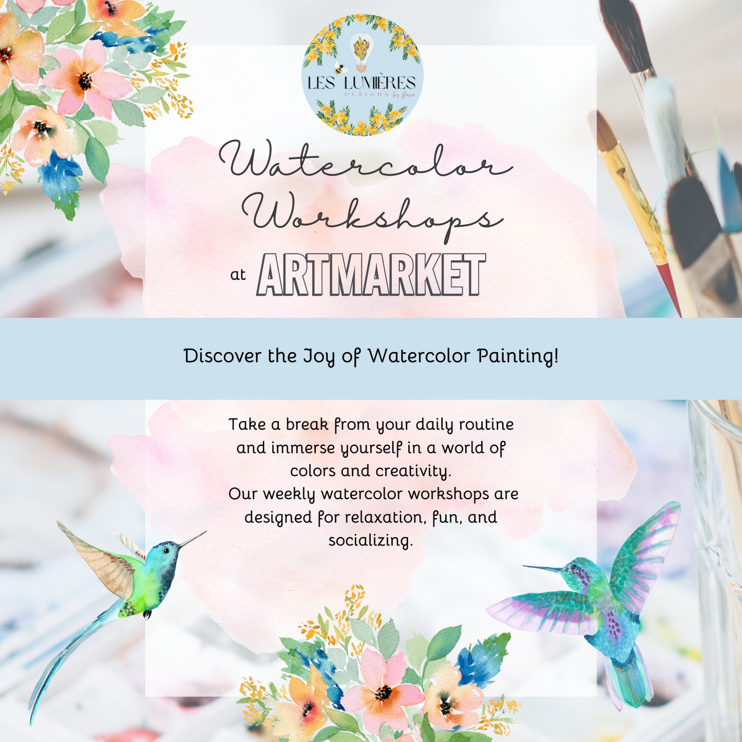 Watercolor Club -Watercolor Workshop in Abu Dhabi- Wednesdays at 10:30 am