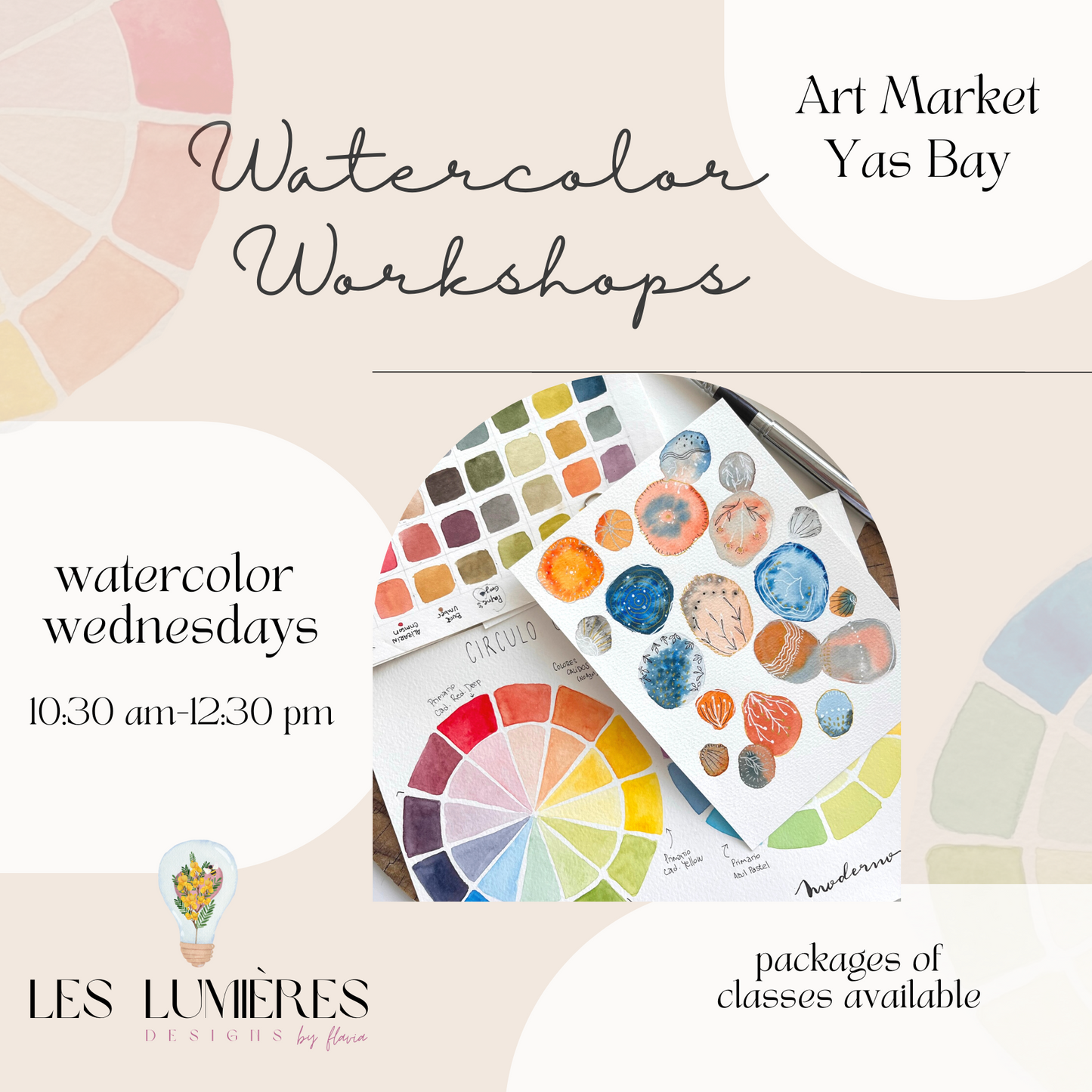 Watercolor Club -Watercolor Workshop in Abu Dhabi- Wednesdays at 10:30 am