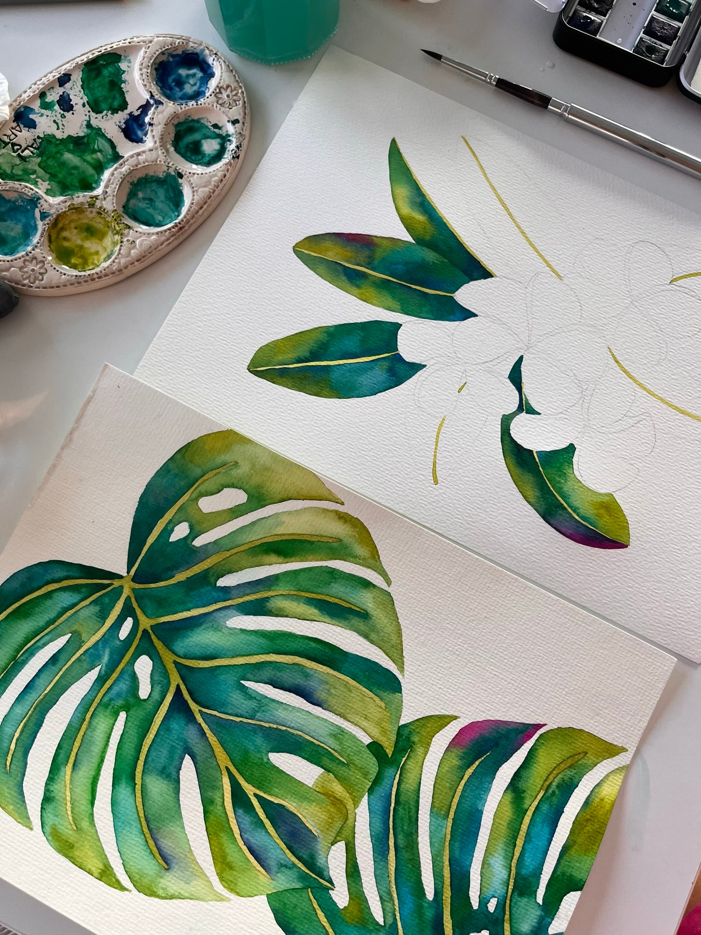 Watercolor Tropical Set